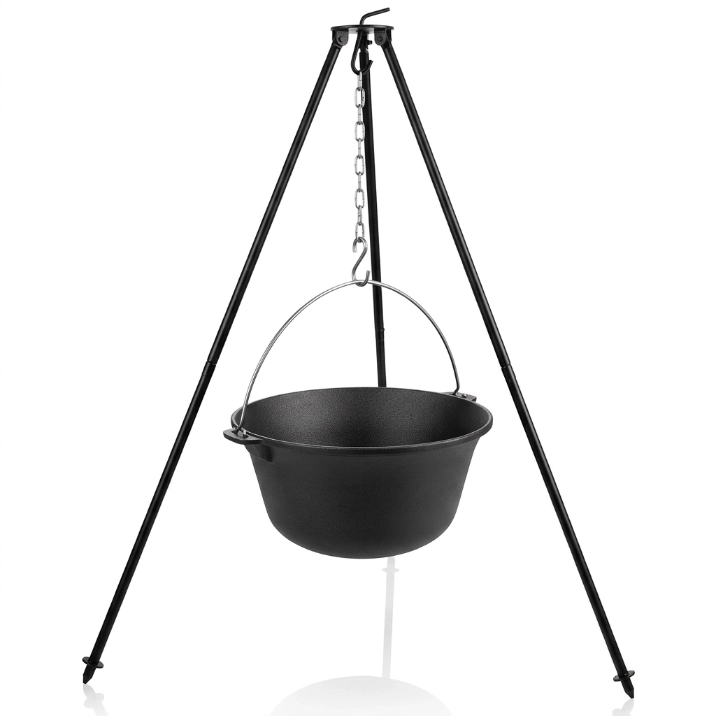 Liatinové kotlíky s trojnožkou